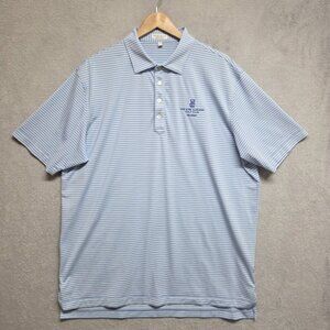 Peter Millar Shirt Mens XL Blue Stripe Summer Comfort Ritz Carlton Grand Orlando